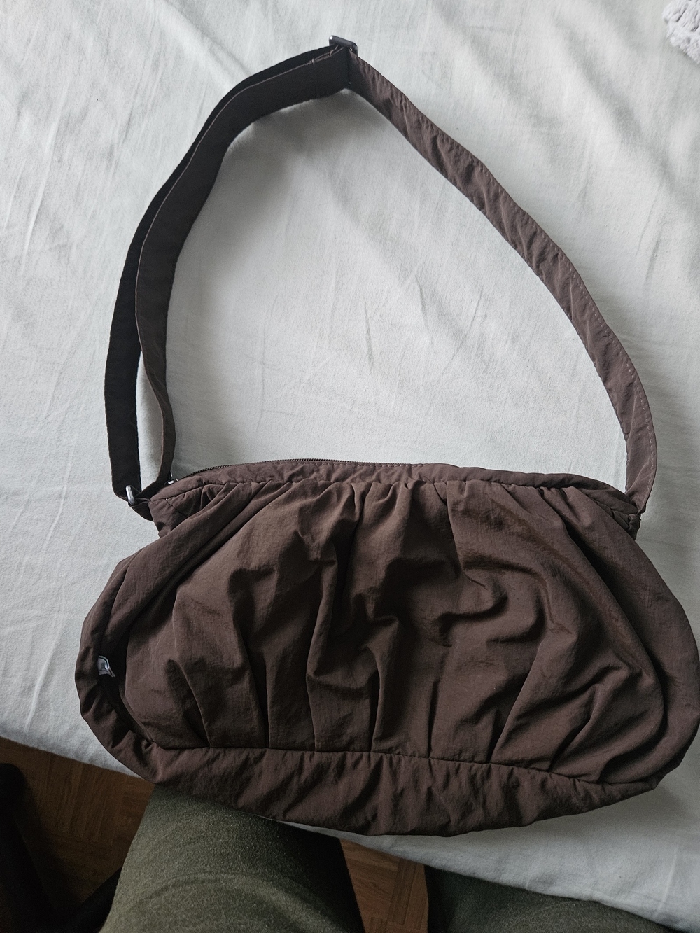 Simple Brown Crossaint Shoulder Bag
